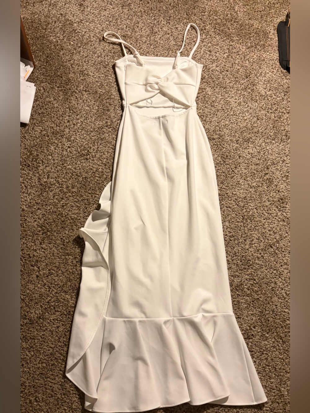 Sultry Ruffle Slit Dress - Picture 5 of 8